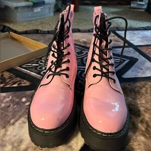 Steve Madden Pink Combat Boots